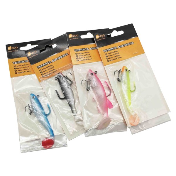 MIZOO FISHING ΤΕΧΝΗΤΟ ΔΟΛΩΜΑ ΣΙΛΙΚΟΝΗΣ ΨΑΡΑΚΙ ΣΥΡΤΗΣ ΣΕ 4 ΧΡΩΜΑΤΑ 9.5CM